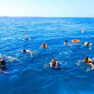 snorkeling with life jacket hurghada red sea