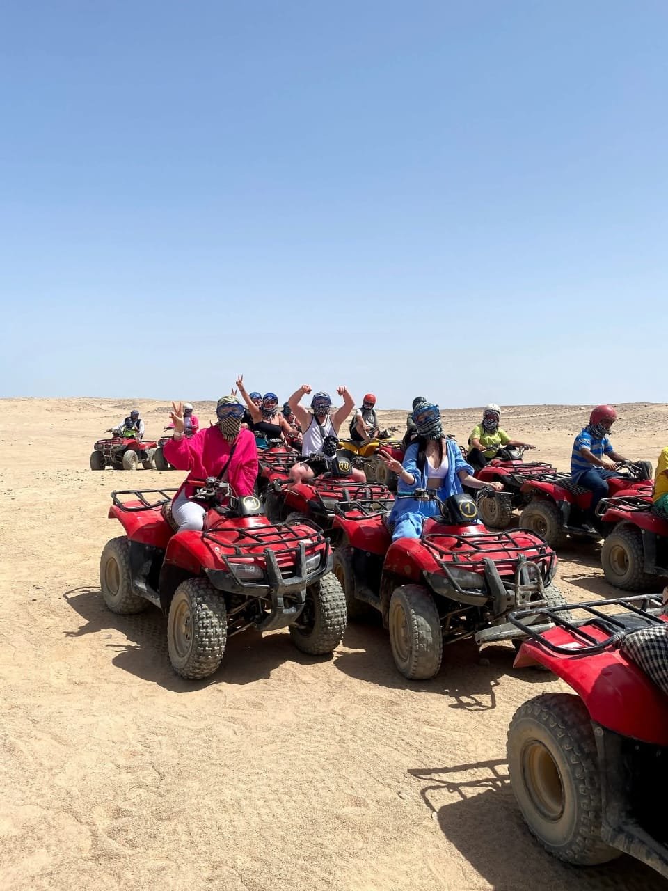 Quad bike safari route in the Hurghada desert