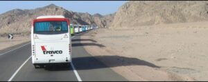Hurghada to Cairo by Bus travel experience on desert road