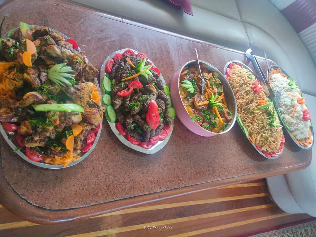 Lunch on board during a Dolphin House Hurghada trip