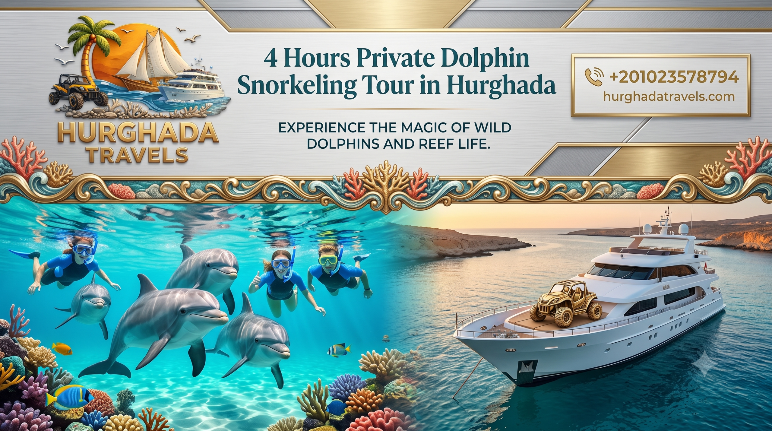 The Ultimate Guide: 4 Hours Private Dolphin Snorkeling Tour in Hurghada