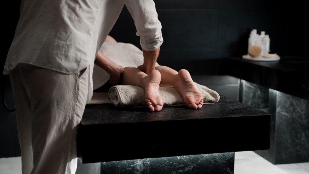 Relaxing foot massage experience at a spa in Hurghada