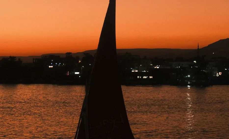 Felucca on the Nile at sunset in Luxor